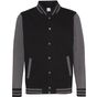 AWDis Just Hoods Veste Varsity jet_black/charcoal