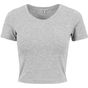 Build Your Brand Ladies Cropped Tee grey