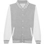 AWDis Just Hoods Veste Varsity heather_grey/white