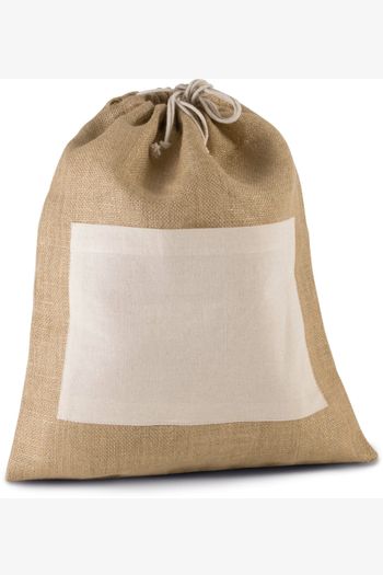 Image produit Sac en toile de jute avec cordelettes