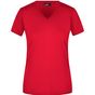 James&Nicholson Ladies´ Slim Fit V-T red