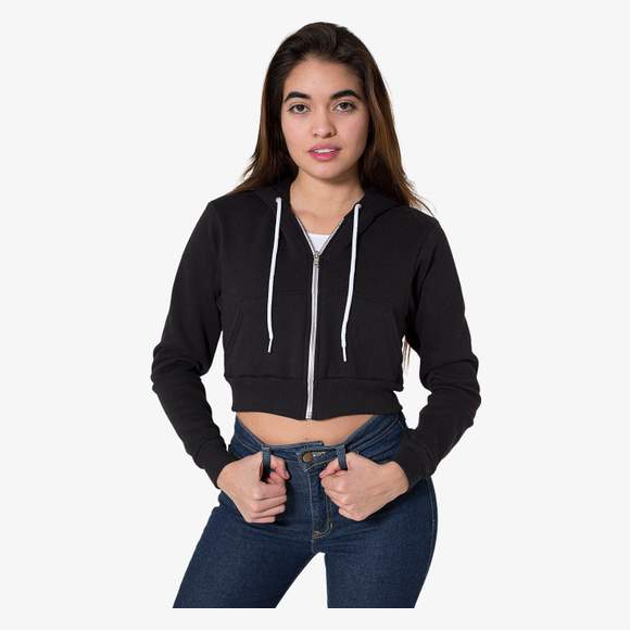 Flex fleece crop hoodie American apparel