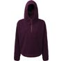 TriDri Sweat à capuche sherpa avec fermeture zippée 1/4 pour femme Tridri® mulberry