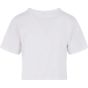 New Morning Studios Ladies cropped tee white