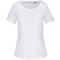 Kariban T-shirt bio col à bords francs manches courtes femme white