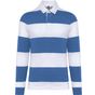 Kariban Polo rayé manches longues unisexe light_royal_blue/white_stripes