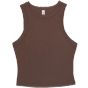Bella + Canvas Women's micro rib racer tank solid_cocoa_blend