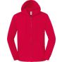 fruit of the loom Iconic Premium Hooded Sweat Jacket red