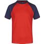 James&Nicholson Men´s Raglan-T red/navy