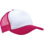 K-up Casquette Trucker - 5 panneaux white/fuchsia