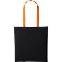 Nutshell Cabas en coton anses longues université black/orange
