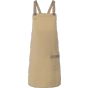 karlowsky Bib apron urban-look with cross straps and pocket pebble_beige