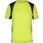 James&Nicholson Men's Running-T-306 fluo_yellow/black