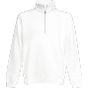 fruit of the loom Classic zip neck sweat white