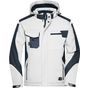 James&Nicholson Craftsmen Softshell Jacket -STRONG- white/carbon