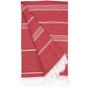 The One Towelling Recycled Hamam Towel red