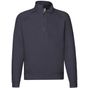 fruit of the loom Premium Zip Neck Raglan Sweat bleu_fonce