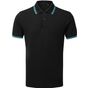 Asquith & Fox Polo passepoilé coupe classique homme - col contrasté black/turquoise