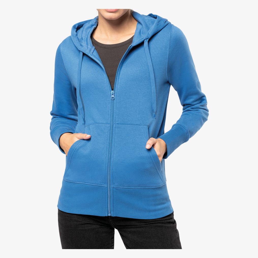 Sweat-shirt à capuche écoresponsable à fermeture zippée femme Kariban