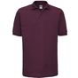 Russell Polo Piqué 65/35 Ultra Résistant - rouge vin - L