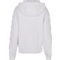 Build Your Brand Ladies Loose Fit Zip Hoody White