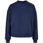 Build Your Brand Ladies Oversized Crewneck Sweatshirt light_navy