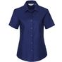 Russell Collection Ladies’ short sleeve tailored oxford shirt bright_royal