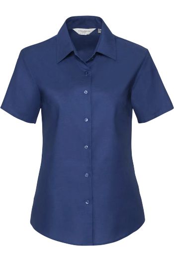 Image produit Chemise Oxford cintrée manches courtes femme
