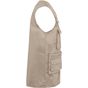WK Designed To Work Gilet polycoton multipoches doublé unisexe beige
