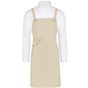 SG Accessories - Bistro Provence - Crossover Eyelets Bib Apron with Pocket natural