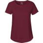 Neutral Ladies Roll Up Sleeve T-Shirt bordeaux