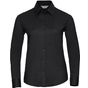 Russell Collection Ladies’ long sleeve tailored oxford shirt black