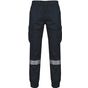 WK Designed To Work Pantalon cargo unisexe avec bas élastiqué et bande réfléchissante navy