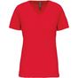 Kariban T-shirt BIO150IC col V femme red