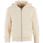 Build Your Brand Kids Fluffy Zip Hoody White sand