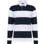 Kariban Polo rayé manches longues unisexe navy/white_stripes