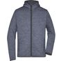 James&Nicholson Men's Knitted Fleece Hoody denim_melange/black