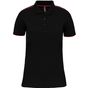 WK-Designed-To-Work Polo Day To Day contrasté manches courtes femme black/red