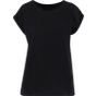 New Morning Studios Ladies regular extended shoulder tee black