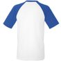 fruit of the loom Shortsleeve Baseball T white/royal