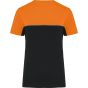 WK Designed To Work T-shirt bicolore écoresponsable manches courtes unisexe black/orange