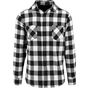 Build Your Brand Checked Flannel Shirt black/white
