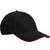 Beechfield Casquette classique 5 panneaux en coton biologique EarthAware  - visière sandwich black/classic_red