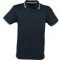 Henbury Men's coolplus tipped polo shirt navy/white