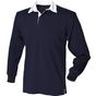 Front Row L/S Plain Rugby Shirt navy