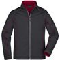 James&Nicholson Men´s Zip-Off Softshell Jacket black/red