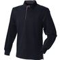 Front Row LONG SLEEVE RUGBY SHIRT  black