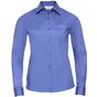 Russell Collection Ladies’ long sleeve classic polycotton poplin shirt corporate_blue