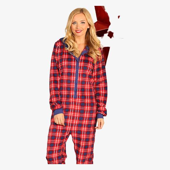 Adult tartan all-in-one christmas shop