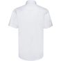 Russell Chemise à chevrons cintrée manches courtes homme white